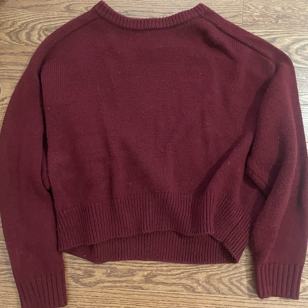 Elodie Rich Burgundy Crew Neck Sweater